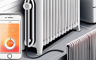 A smartphone displaying a thermostat app