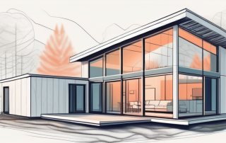 A modern house with visible heating systems