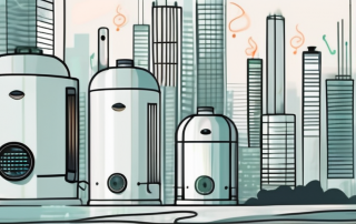 A gas heater with question marks surrounding it