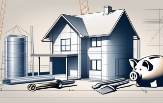 A construction site with various tools