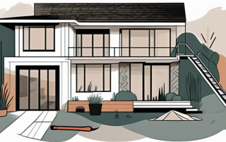 A house in the process of being renovated