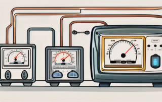 A smart meter connected to various household appliances