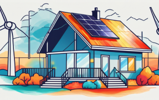 A house with visible thermal imaging to represent the energy consumption