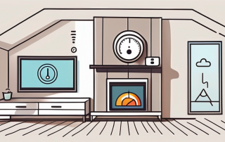 A smart thermostat connected to a heating system