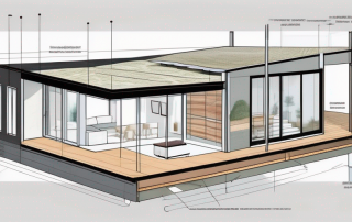 A detailed cross-section of a prefabricated house