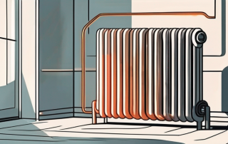 An overactive radiator in a room with visible heat waves emanating from it