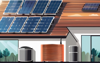 A solar thermal system and a heat pump