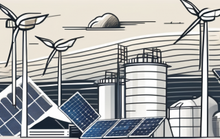 Various energy sources like solar panels