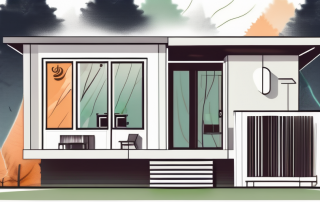 A modern house with a luftwärmepumpe (air heat pump) system installed