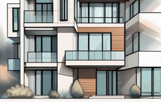 A large three-story house