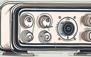 A heating thermostat with visible internal components