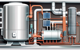 A cross-section of a heat pump