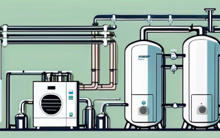 A heat pump and a hot water storage tank