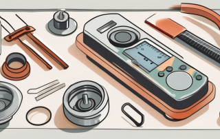 A heating thermostat being disassembled and replaced