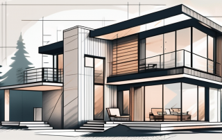 A turnkey house under construction