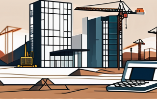 A construction site with cranes and building materials in a scenic rheinland-pfalz landscape