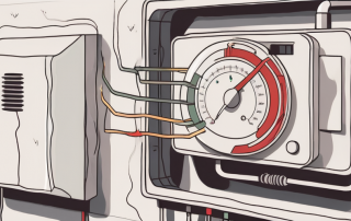 A broken thermostat on a heating system