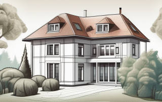 A traditional house in baden-württemberg with a symbolic money tree in the garden