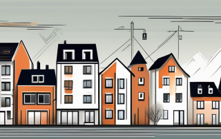 A german cityscape with different types of residential buildings
