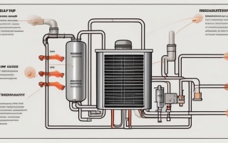 A schematic diagram of a heat pump