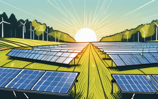 A solar panel field in the scenic landscape of lower saxony (niedersachsen)