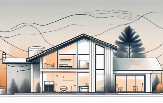 A modern house with a gas heating system being upgraded with a heat pump