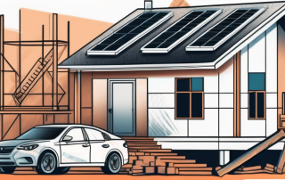 A two-family house with a split design