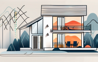 A modern house with a luft wärmepumpe (air heat pump) system installed