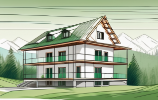 A traditional bavarian house under construction