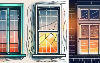 An old window with visible cracks and drafts