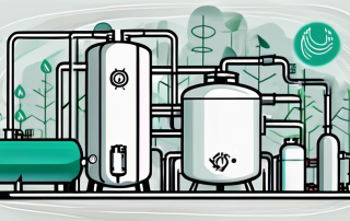 An air-water heat pump connected to a buffer storage tank