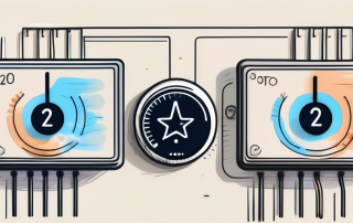 A thermostat with two options highlighted: one showing the temperature at 0 and the other showing a star symbol