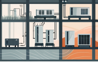 Various types of heat pumps in a world-like setting