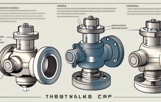 A heating valve with various parts labeled