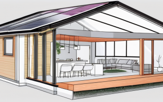 A cross-section of a passive house