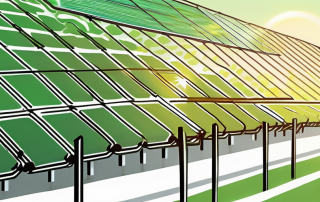 A fence (zaun) composed of solar thermal panels