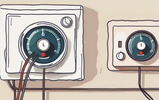 A heating thermostat being replaced