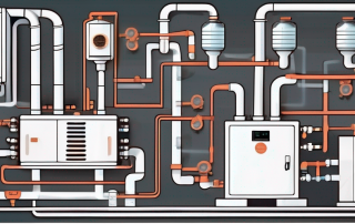 A detailed and modern heat pump system