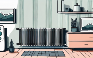 Several different types of smart radiator thermostats being tested in a modern