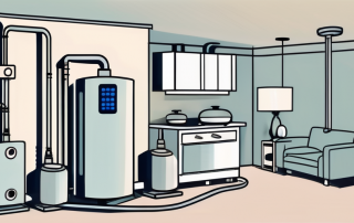 A modern natural gas heating system