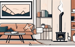 A cozy room with a thermometer showing a comfortable temperature