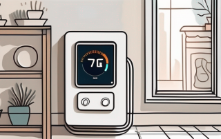 A smart thermostat attached to a radiator