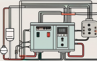 A heat pump connected to a household electrical system