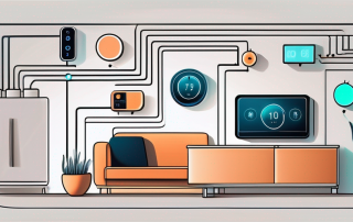 A modern home interior filled with various smart devices