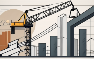 A growing graph or chart representing the development of construction interest rates