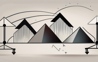 A scale balancing a rising arrow and a falling arrow