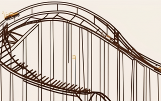 A roller coaster in the shape of a line graph