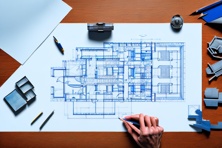 A blueprint for a building