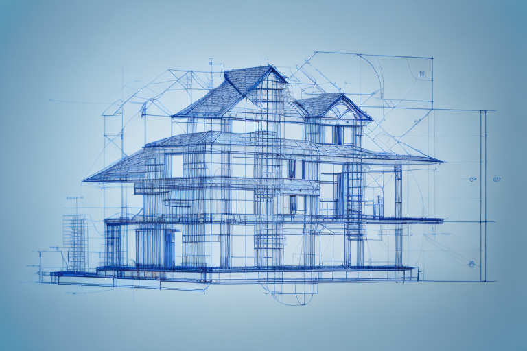 A blueprint of a building