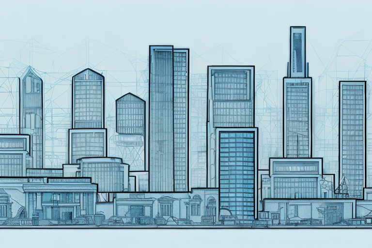 A cityscape of lemnitz with various buildings in different stages of construction